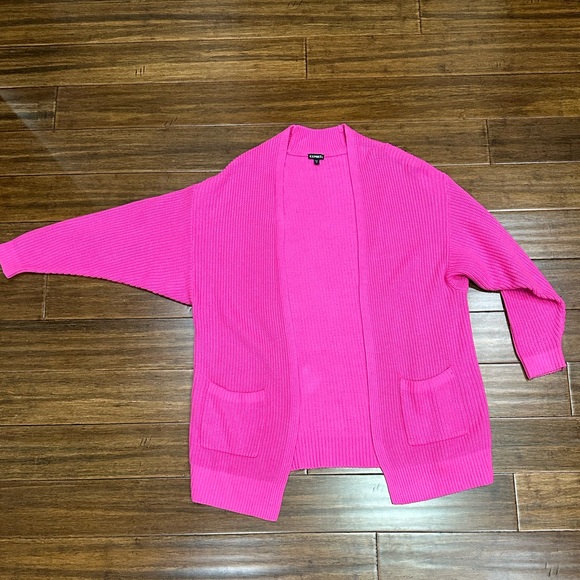 Hot pink “Barbie” Express cardigan - size small - EUC - Picture 1 of 5